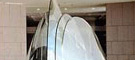 Bent glass monument