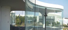 Bent glass window
