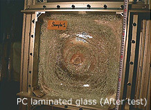 PC laminated glass(After test)